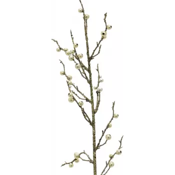 EUROPALMS Glitzer Gold Beerenzweig, 85 cm, 3er-Pack (83500441)