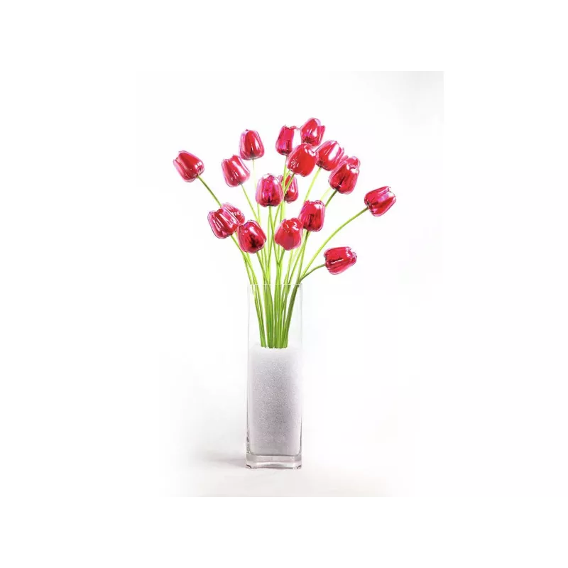 EUROPALMS Kristalltulpe Künstliche Tulpe, Rot, 61cm, 12er-Pack 82600205