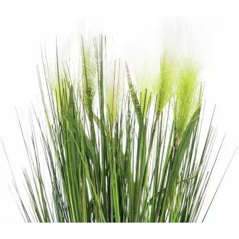 EUROPALMS Federngras Kunstpflanze, Weiß, 60cm 82505864