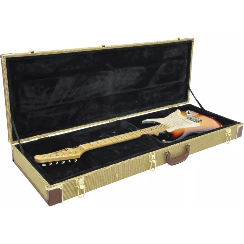 Dimavery Holzkoffer für E-Gitarren, Tweed 26341036
