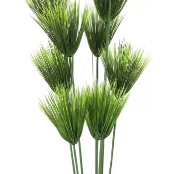 EUROPALMS Künstliche Papyrus-Pflanze, 150cm, Grün, im schwarzen Topf 82600223