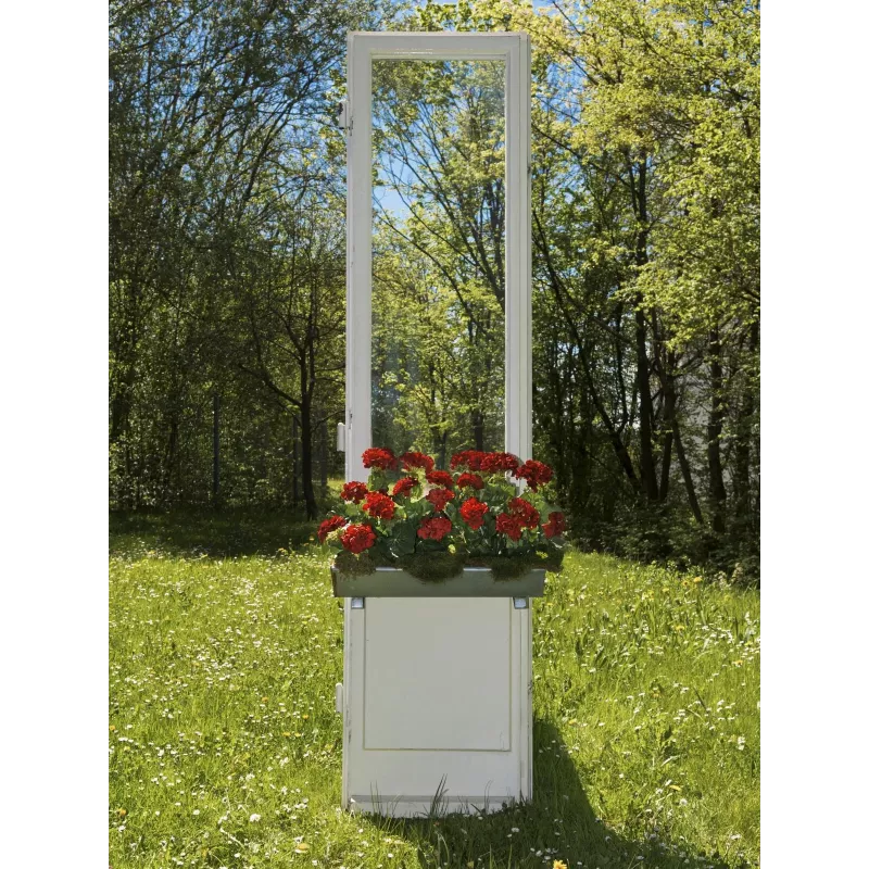 EUROPALMS Künstlicher Geranie, Dunkelrot, 42cm 82600112