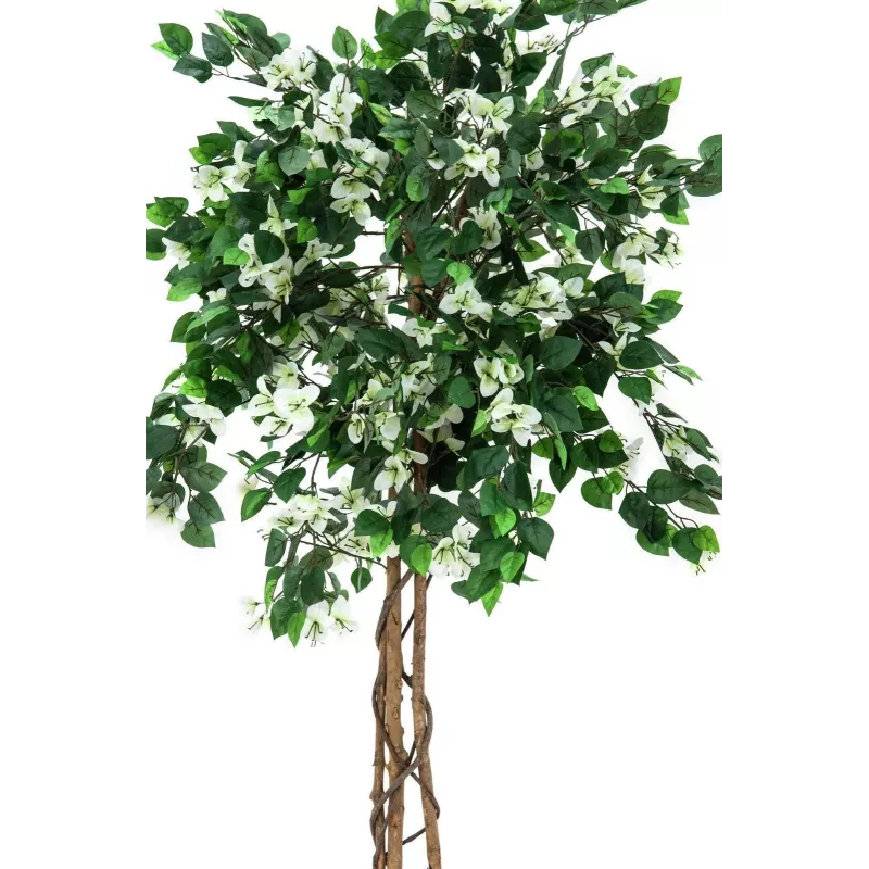 EUROPALMS Bougainvillea Kunstpflanze, Weiß, 150cm 82507085