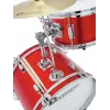 DIMAVERY Kinder-Schlagzeug Rot 5-teiliges Akustik-Set mit Becken, Hocker und Sticks
