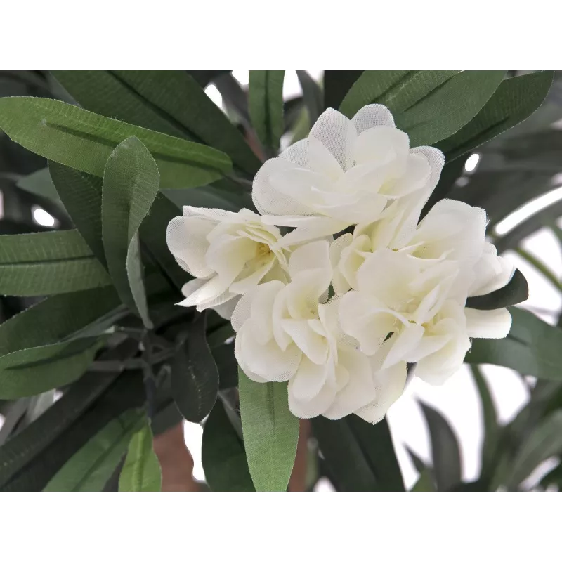 EUROPALMS Oleanderbaum, Kunstpflanze, Weiß, 120 cm (82507246)