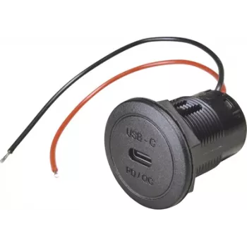 ProCar Power USB-C Einbau-Steckdose PD/QC 50W 12/24V DC, ohne LED 67351990