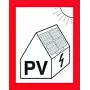 Cimco Brandschutzschild für Photovoltaikanlagen, 100 x 100 mm, selbstklebender Kunststoff 182799