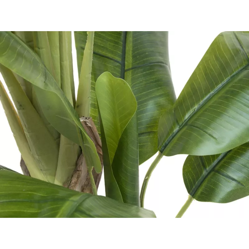 EUROPALMS Künstlicher Bananenbaum, 170cm, Grüne Blätter, Schwarzer Topf 82509539
