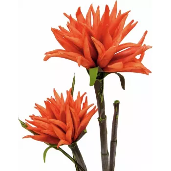 EUROPALMS Dahlia (EVA), Kunstpflanze, Orange, 100cm (82532006)