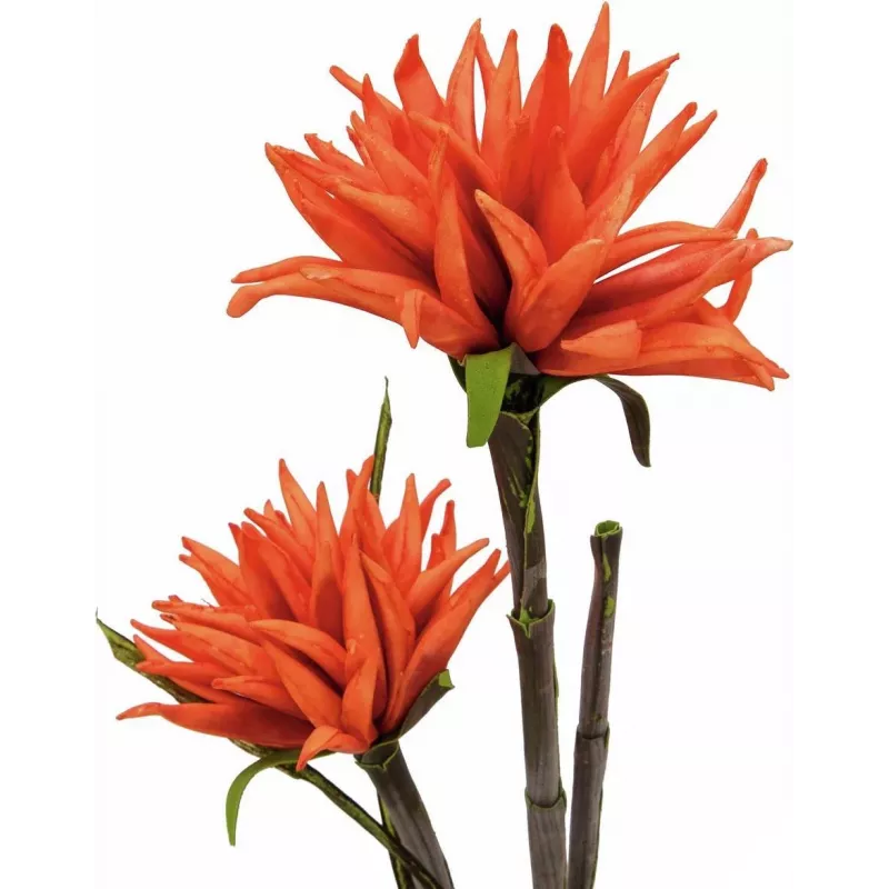EUROPALMS Dahlia (EVA), Kunstpflanze, Orange, 100cm (82532006)