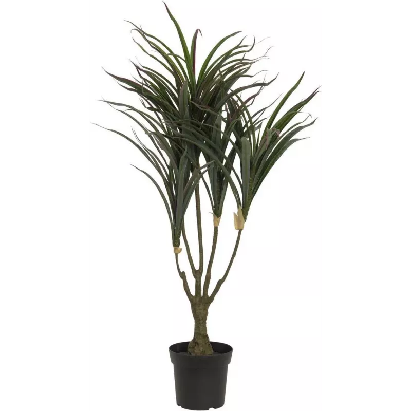 EUROPALMS Künstliche Dracaena-Pflanze, Grün-Rot, 90cm 82505778