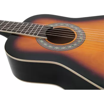 Dimavery AC-303 Konzertgitarre 1/2 Sunburst 535 mm Mensur 6-saitig