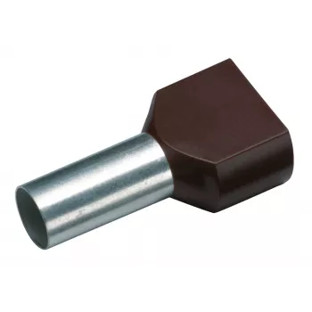 Cimco 187707 Zwillings-Aderendhülse 1,5 mm² teilweise isoliert schwarz 100 Stück