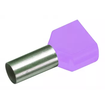 Cimco 187715 Doppel-Aderendhülse 0,25 mm² teilisoliert violett (100 Stk.)