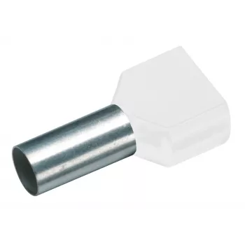 Cimco 187717 Doppel-Aderendhülse 0,5 mm² teilisoliert weiß 100 Stück