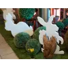 EUROPALMS Silhouette Hase, Weiß, 56cm (83505010)