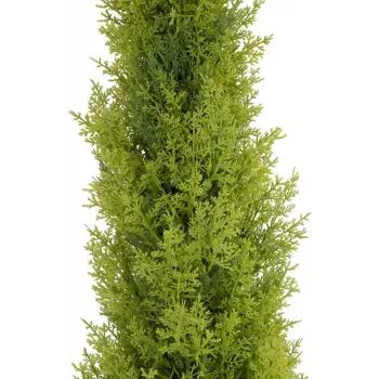 EUROPALMS Leyland-Zypresse Kunstpflanze, 120 cm, grünes Blattwerk, schwarzer Topf 82606964
