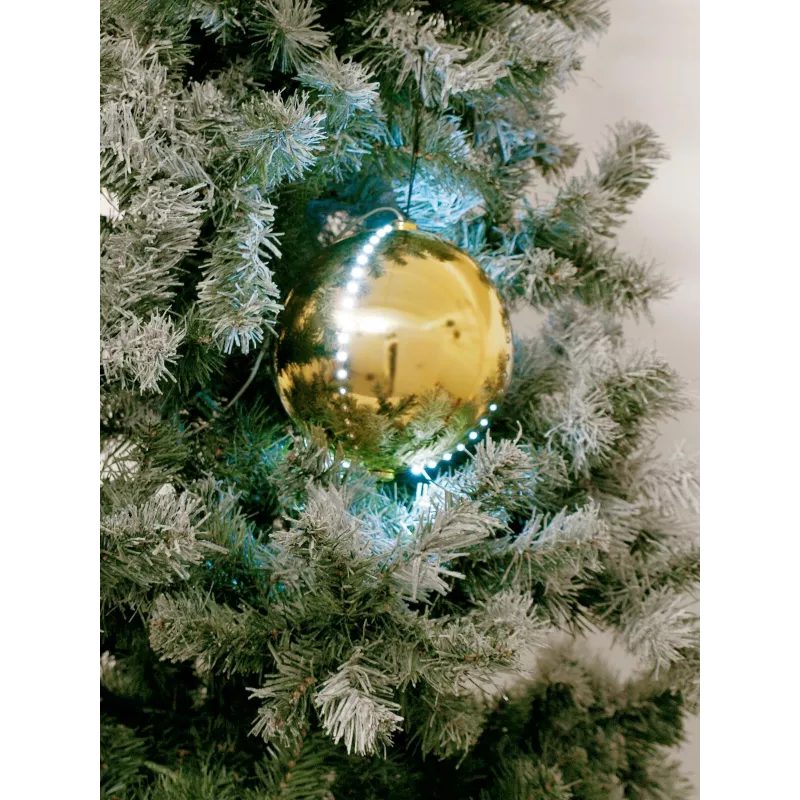 EUROPALMS LED-Schneeball 15cm, gold 83501245