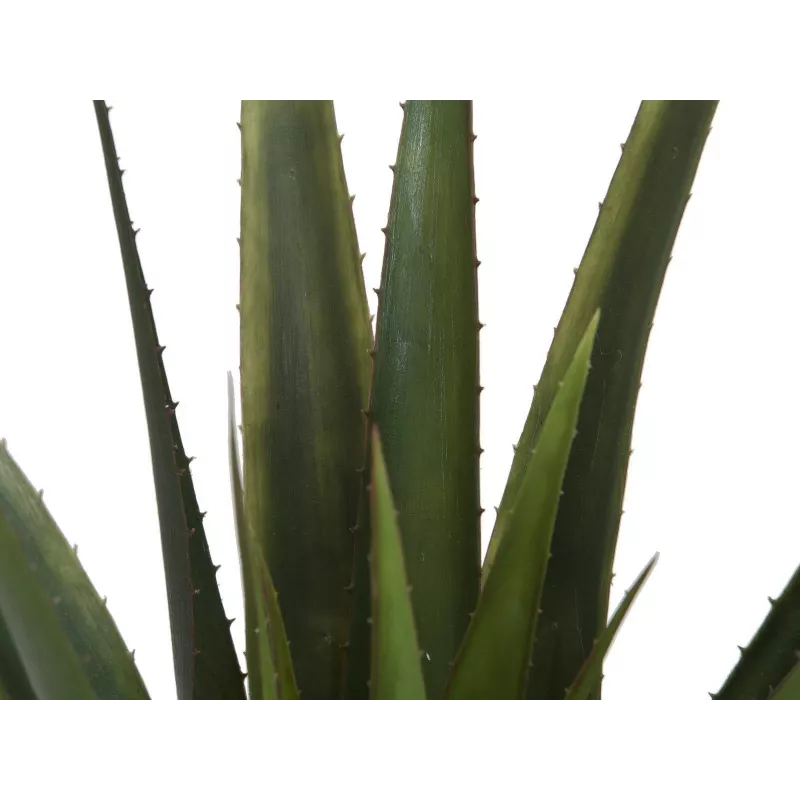 EUROPALMS Künstliche Aloe Vera Pflanze, 60 cm, Schwarzer Topf 82600167