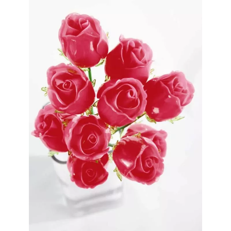 EUROPALMS Crystal Rose Künstliche Blume, Burgund, 81cm 82600209