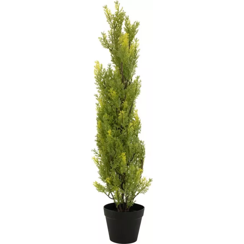 EUROPALMS Leyland-Zypresse Kunstpflanze, 90cm, schwarzer Topf 82606962