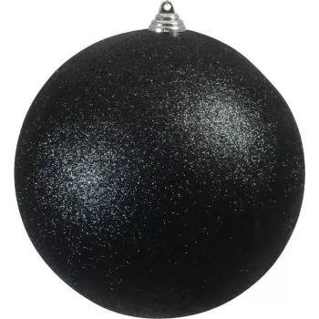 EUROPALMS Dekokugel 20 cm, Schwarz, Glitter 83501278