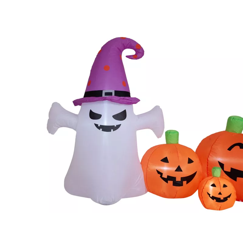 EUROPALMS Halloween aufblasbarer Geist mit Kürbissen, 244cm (83316154)