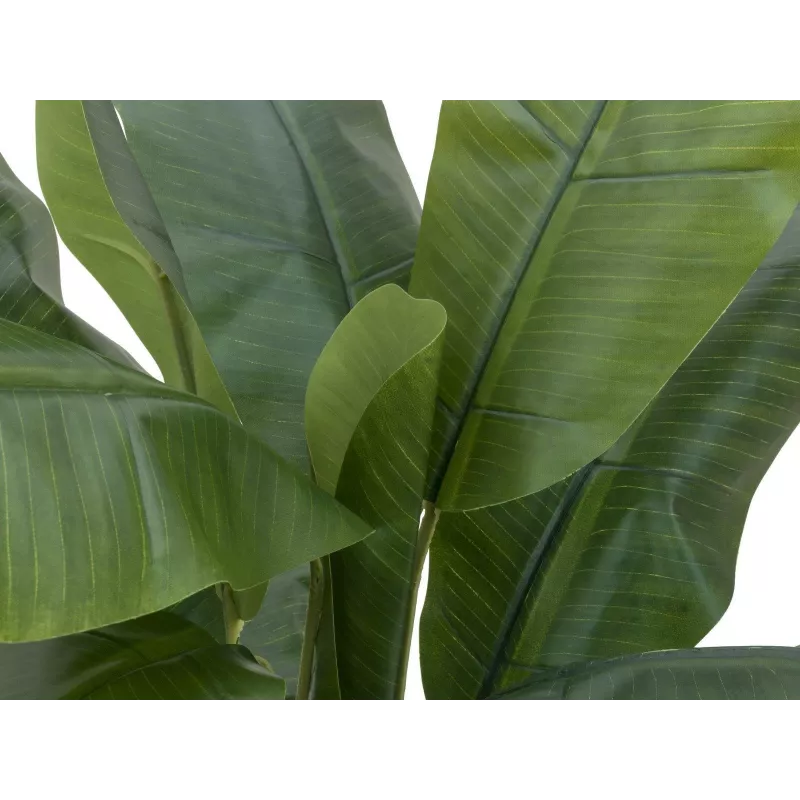 EUROPALMS Künstlicher Bananenbaum, 120cm, realistische grüne Blätter, schwarzer Topf 82509537