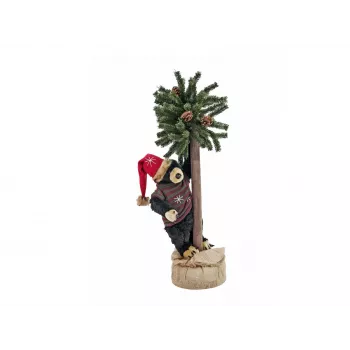 EUROPALMS Weihnachtsbär mit Tannenbaum, 105cm 83314804