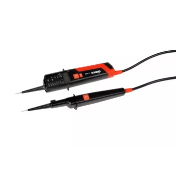 CIMCO 111438 Zweipoliger Spannungsprüfer CAT IV 600 V / CAT III 1000 V mit LED/LCD-Anzeige, Durchgangsprüfung, Phasenfolge, Widerstands- und Frequenzmessung, IP64