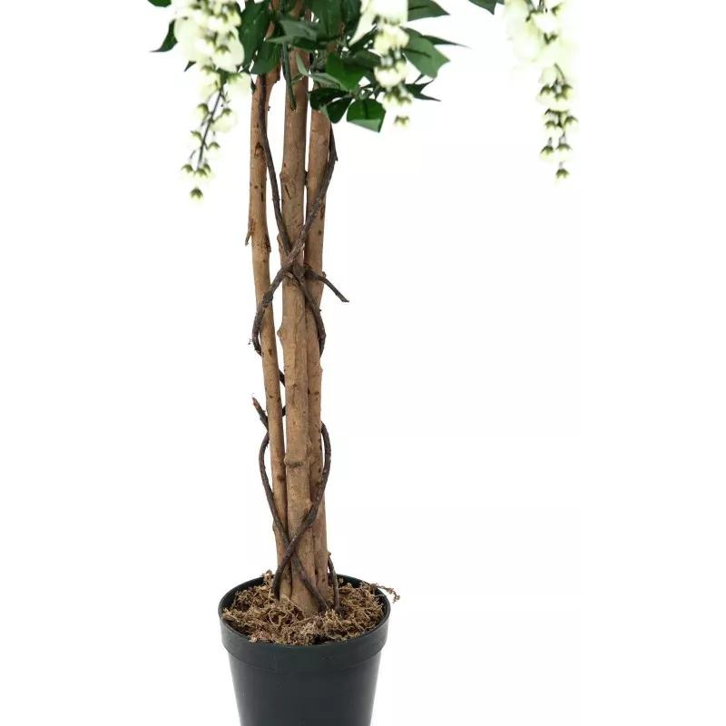EUROPALMS Goldregen Künstliche Pflanze, Weiß, 150cm (82507105)