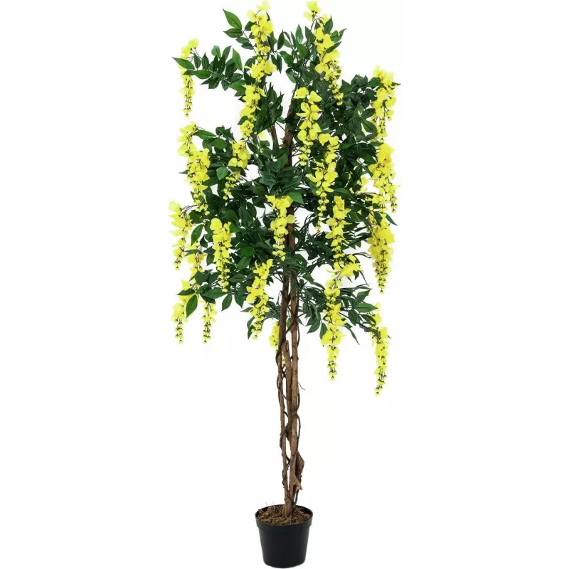 EUROPALMS Goldregen Künstliche Pflanze, Gelb, 150cm 82507115