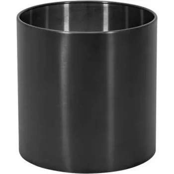 EUROPALMS STEELECHT-35 Nova Edelstahl-Pflanzgefäß, Anthrazit, Ø35cm 83011397