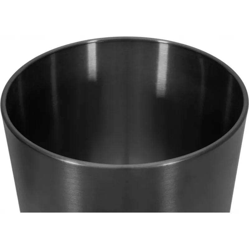 EUROPALMS STEELECHT-35 Nova Edelstahl-Pflanzgefäß, Anthrazit, Ø35cm 83011397