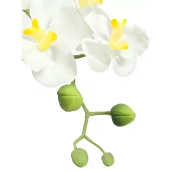 EUROPALMS Künstliche Orchideenarrangement 1, im Topf, Weiß-Rosa, 60 cm 82530346
