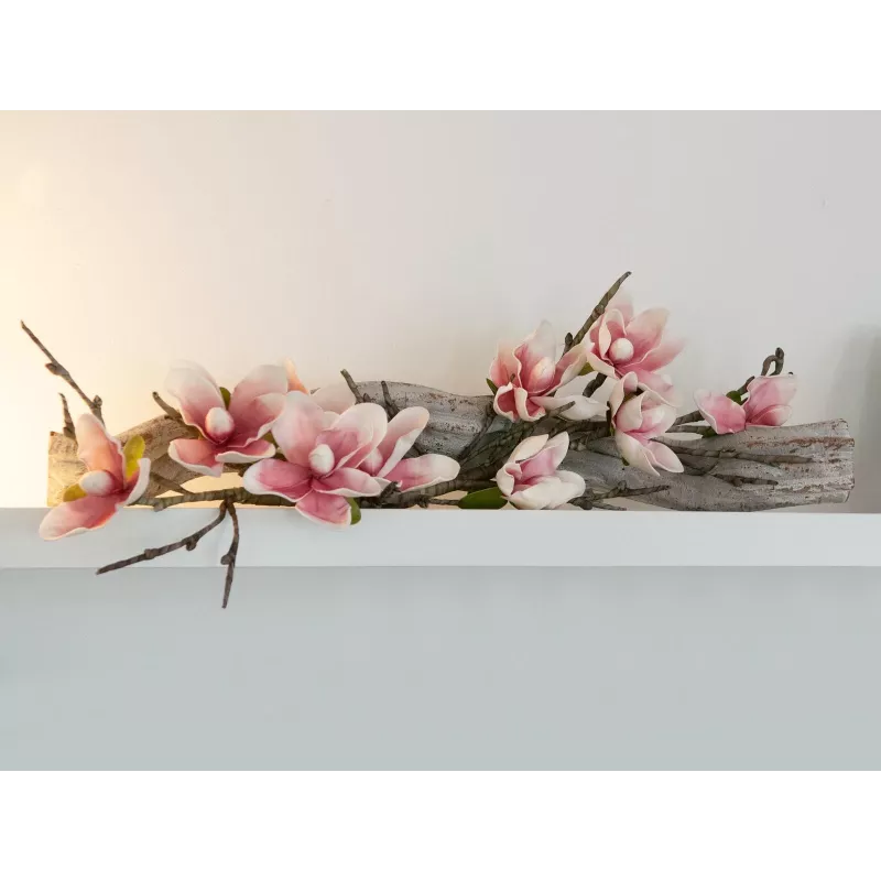 EUROPALMS Künstlicher Magnolienzweig (EVA), Weiß-Pink 82530587