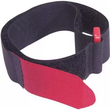 Klett-Kabelbinder 25x480 mm, Schwarz, 10 Stück, Wiederverwendbar 30006040