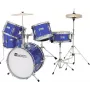 Dimavery JDS-305 Kinder-Schlagzeug Blau mit Becken und Bassdrum-Pedal