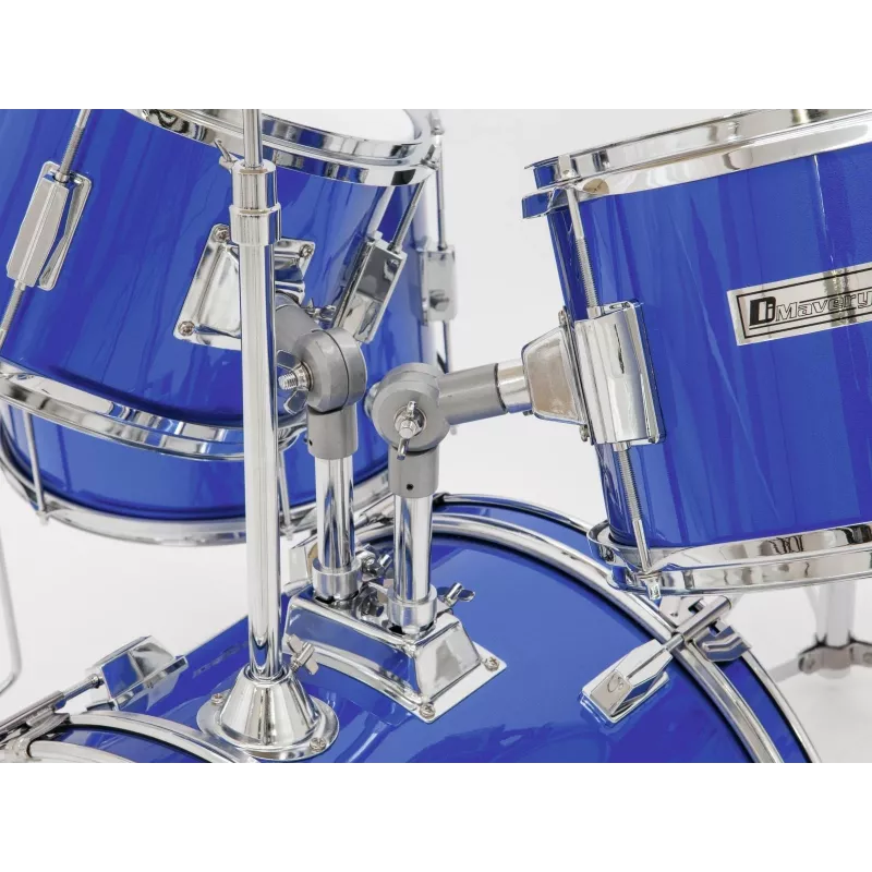 Dimavery JDS-305 Kinder-Schlagzeug Blau mit Becken und Bassdrum-Pedal