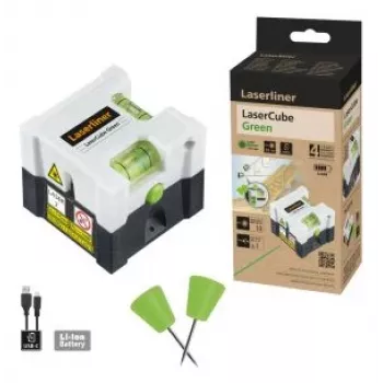 Laserliner LaserCube grüner Linienlaser, 10 m Reichweite 081.109E