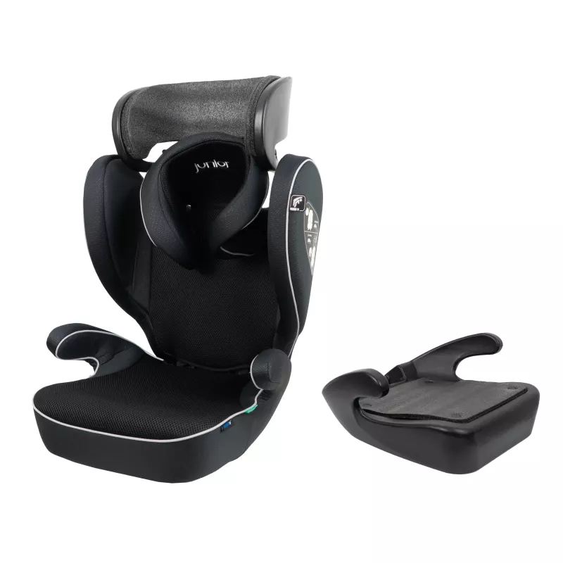 Petex Basic 1500 Kindersitzerhöhung Schwarz HDPE ECE R129 i-Size 100-150 cm Vorwärtsgerichtet
