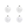 EUROPALMS Dekorationskugel-Set 10 cm, Weiß, 4 Stück 83501264