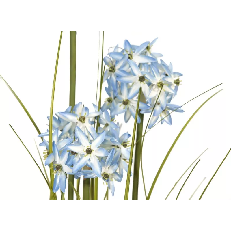 EUROPALMS Allium Gras Kunstpflanze, Blau, 120 cm 82600168