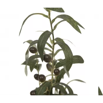 EUROPALMS Künstlicher Olivenbaum, 68 cm, grüne Blätter, schwarzer Topf 82506421
