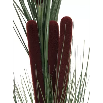 EUROPALMS Künstliches Schilfgras mit Kolben, Dunkelgrün, 152cm 82505854