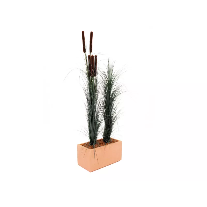 EUROPALMS Künstliches Schilfgras mit Kolben, Dunkelgrün, 152cm 82505854