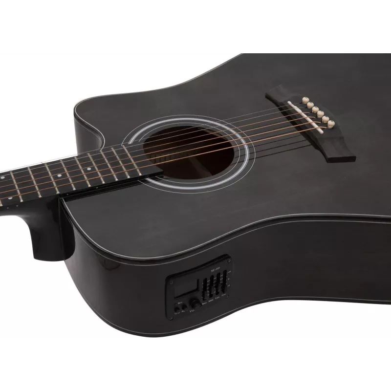 Dimavery STW-90 Dreadnought Akustikgitarre, Vintage Black 26245082