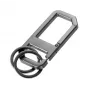 TROIKA ALVAR NERO Schlüsselanhänger mit Karabiner, Gunmetal/Schwarz (KR26-05/GM)