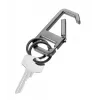 TROIKA ALVAR NERO Schlüsselanhänger mit Karabiner, Gunmetal/Schwarz (KR26-05/GM)