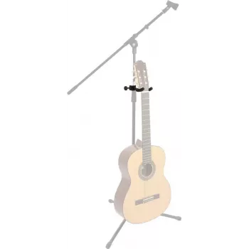 DIMAVERY Gitarrenhalterung Adapter für Mikrofonständer, Schwarz 26348028